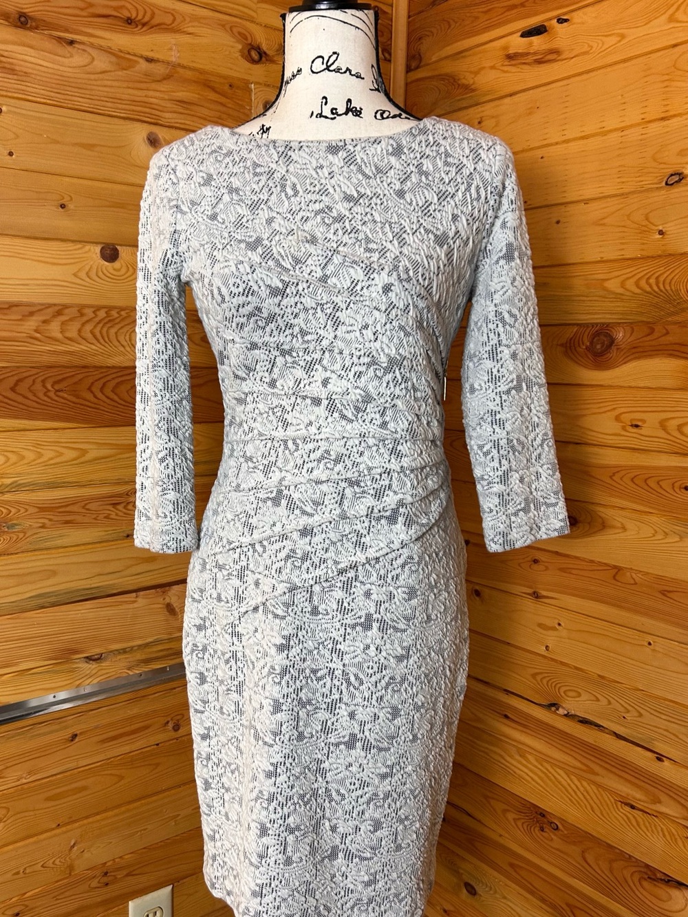 Ivanka Trump White Lace Long-Sleeve Sheath Dress